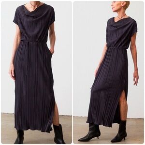 RUTI DRAPED PLEATED MAXI DRESS.